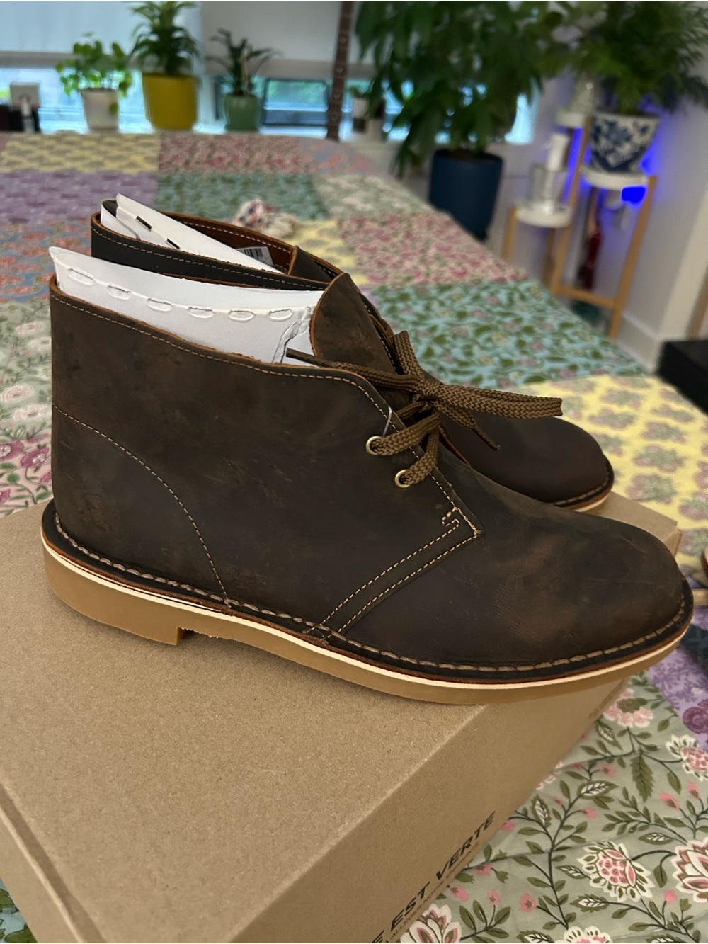 Clarks Dark Brown Leather Boots